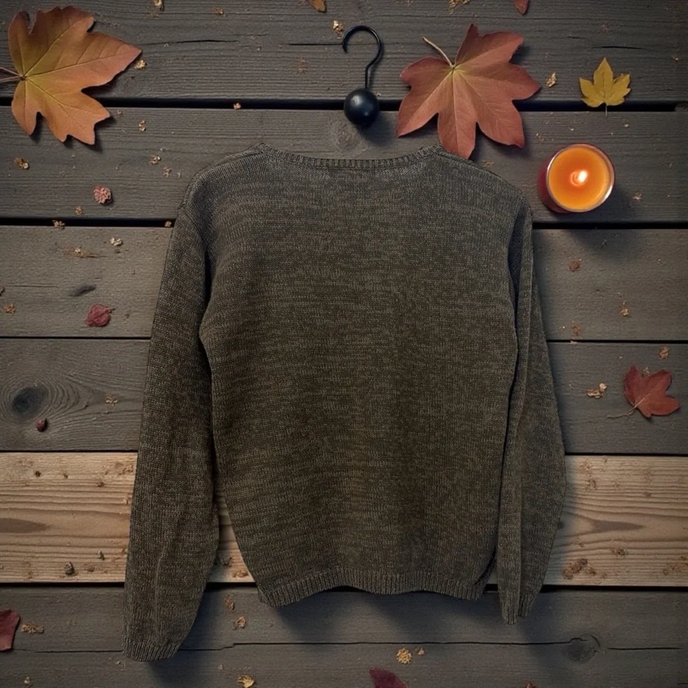 DRESS BARN FALL LEAF SWEATER SIZE LARGE - Picture 2 of 8